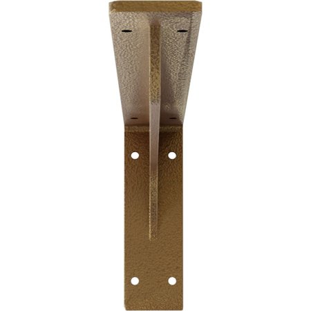 Ekena Millwork Embrey Steel Bracket, Hammered Gold 2"W x 18"D x 6 1/2"H BKTM02X18X06EBHGO